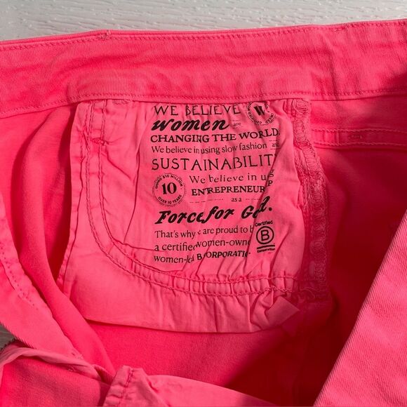 Frank & Eileen Sligo Neon Pink Skinny Jeans Italian Power Denim Size 31 - Picture 7 of 10
